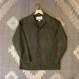 CC Filson Co. Vintage Virgin Wool Cruiser Army Green Garment Field Jacket Coat